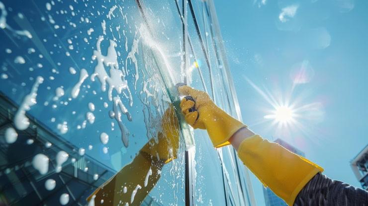Streifenfreie Glas- und Fensterreinigung